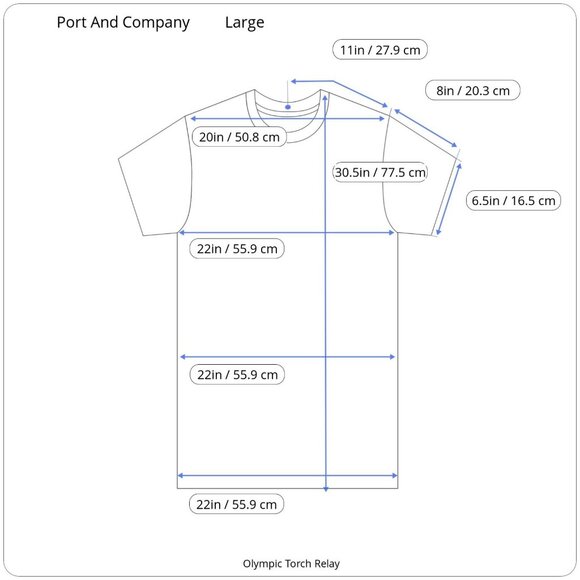 Olympic Torch Relay Port And Company Adult Large White Cotton T Shirt - Picture 2 of 9